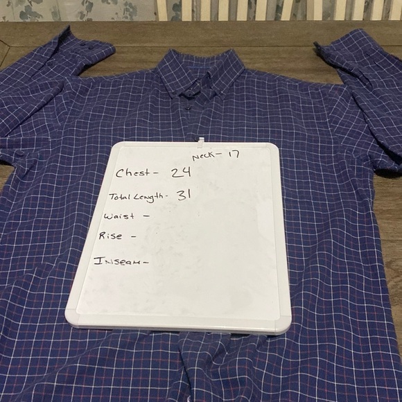 T.Harris London blue and red checkered long sleeve button up | Size large - Picture 2 of 12